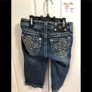 Miss Me Capri size 7 bling girls